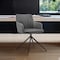 Armen Living Simone Modern Faux Leather and Fabric Metal Swivel Dining Room Chairs, PK2 LCSICHGRBL - alternate 6